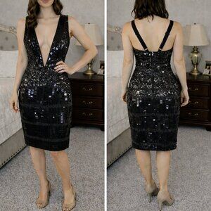 Mandalay Julian Joyce Sequin Beaded Bodycon Dress $595